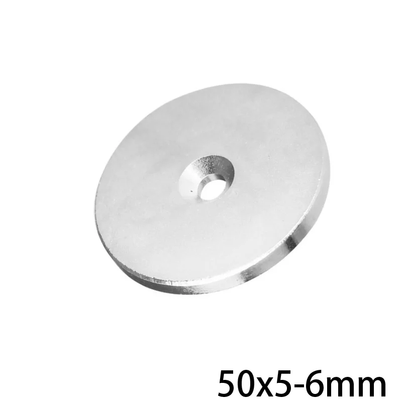 1~5TK 50x5-6mm Alalise NdFeB Tugevad Magnetid 50*5 Auk 6mm Ring Peitpeakruvi Neodüüm Magnet 50x5-6 Suur Magnet Ketas 50*5-6