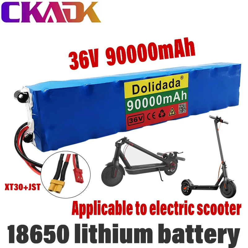 36V aku roller 90Ah 18650 liitiumaku 10s3p 90000mah kohaldatakse Xiaomi m365 battery electric scooter batteri