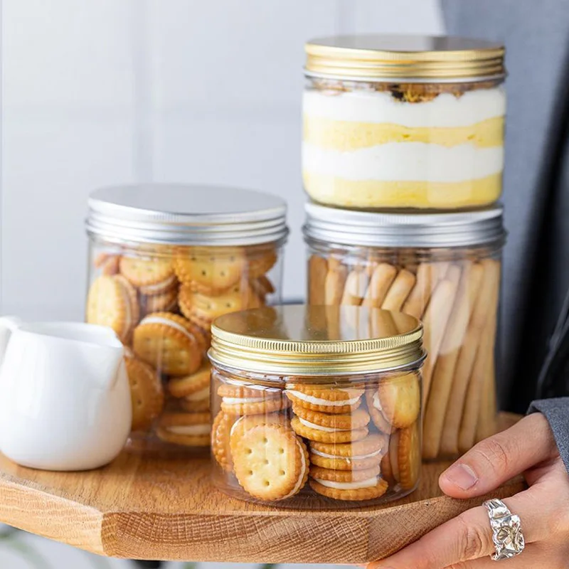 6tk Alumiiniumist Kaas Cookie Jar söögi Läbipaistev Suletud mahutisse DIY Candy Suupiste, Küpsetamine, Tarvikud, Kodune Köök Tarvikud