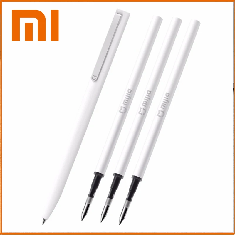 Algne Xiaomi Mijia Märk Pen 9.5 mm Allkirja Pen Kooli kirjatarvete Sile Šveits Täitke Jaapan Tint lisada Mijia Pliiats Must Refil
