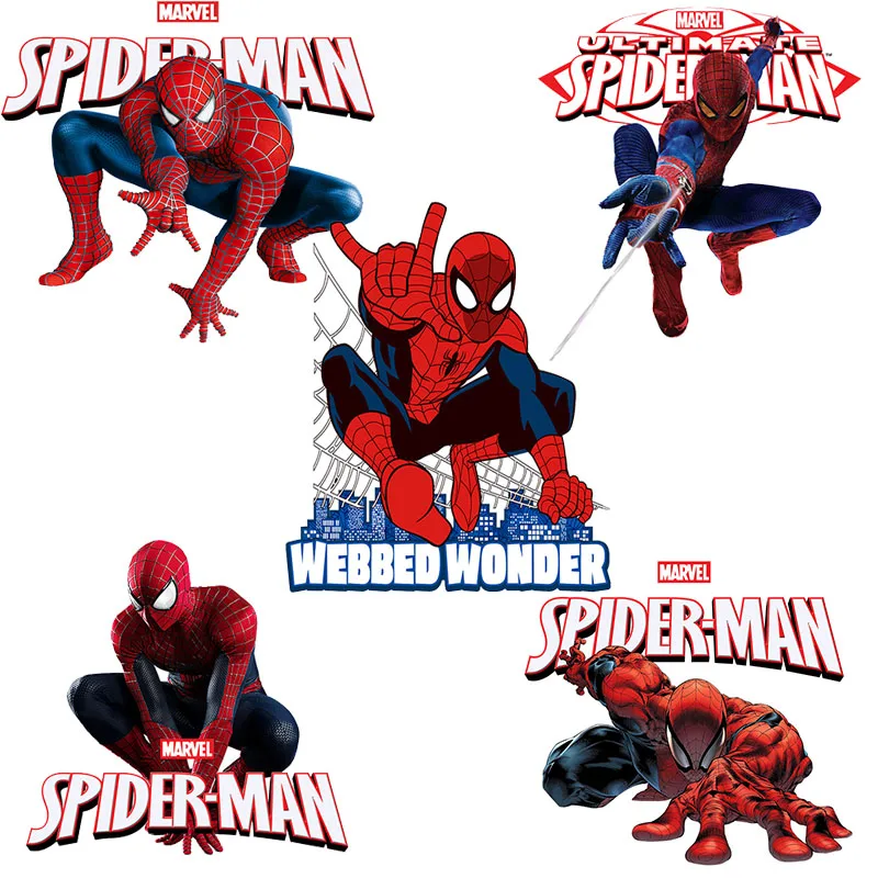 Anime Marvel Spiderman Triikimine Plaastrid Kuum Ülekanded Riided Paiga Peace DIY Riideid Õmmeldes Kott Decration Kleebised Kingitused