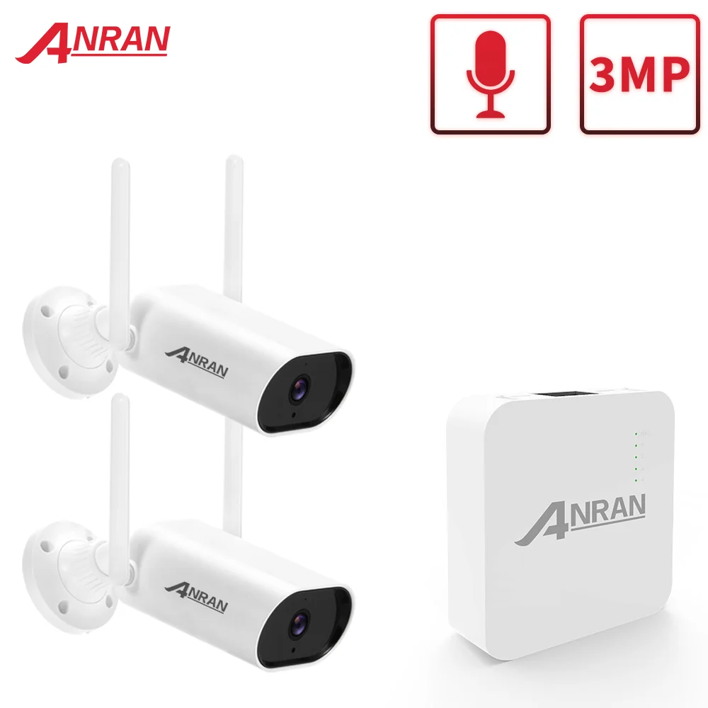 ANRAN 3MP Wifi Valve Kaamera Süsteem P2P Traadita Turvalisuse Kaamera Komplekt 4CH Mini NVR CCTV Video Kaamera Kit Väljas
