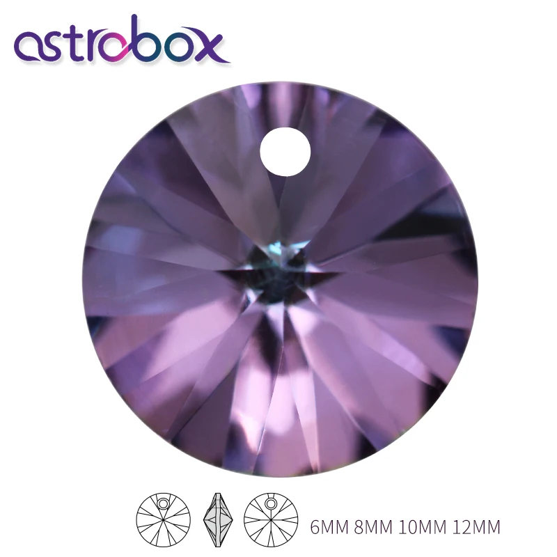 Astrobox Elegantne Rivoli Ring K9 Klaas Kivid Selge Pisike Teemant Ripats DIY Kõrvarõngas Kaelakee Ehteid Teha Üks Auk