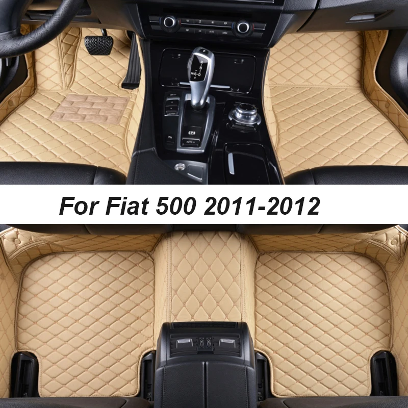Auto Põrandamatid Fiat 500 2011-2012 Auto DropShipping Center Sisustus Tarvikud 100% Fit Nahast Vaipade Ja Vaipkatete Suu Padjad