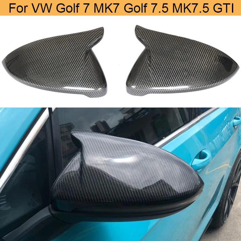 Auto Rearview Mirror Katted, VW Golf 7 MK7 Golf VII 7.5 MK7.5 GTI 2014-2018 Küljel Peegel Mütsid Hõlmab Asendada Carbon Fiber / ABS