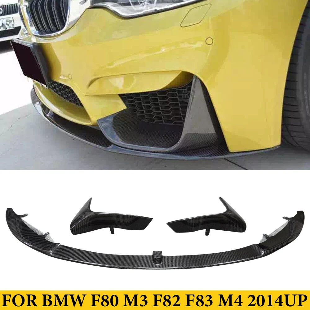 BMW F80 M3 F82 F83 M4 2014UP Carbon Fiber Front Lip Kaitseraua Spoiler & Ees Lõhkujad Car Styling