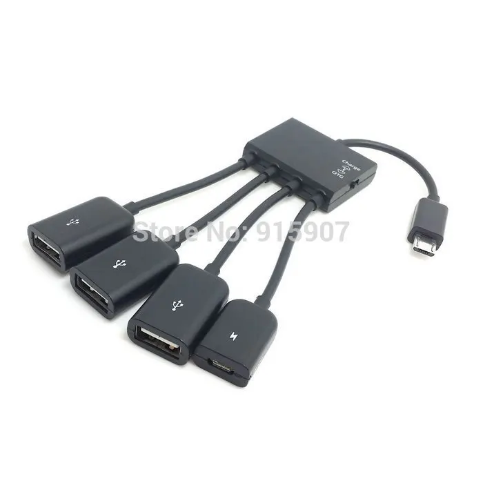 CY Zihan Micro-USB OTG Host 3-Port Hub-Adapteri Kaabel, millel Võimsust Galaxy S5 i9600 Note3 N9000 mobiiltelefoni & Tablet