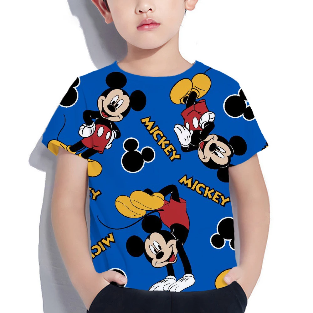 Disney seeria Miki-Miki-Hiirt, animeeritud riided T-särk, sobib poistele ja tüdrukutele vabaaja 2022 suve lasteriided