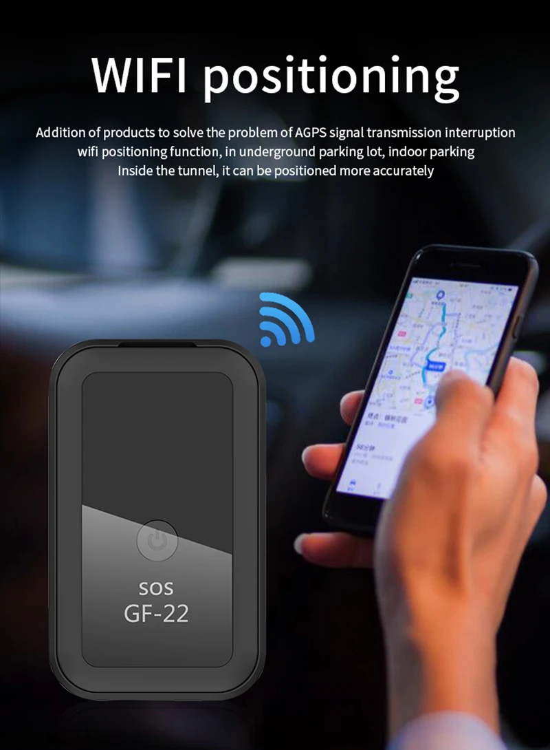 GF-22 GPS Tracker Multifunktsionaalne Jälgimise Anti-kadunud Anti-theft Alarm GPS Tracker Positsioneerimine reaalajas Sõiduki Tracker Veoauto
