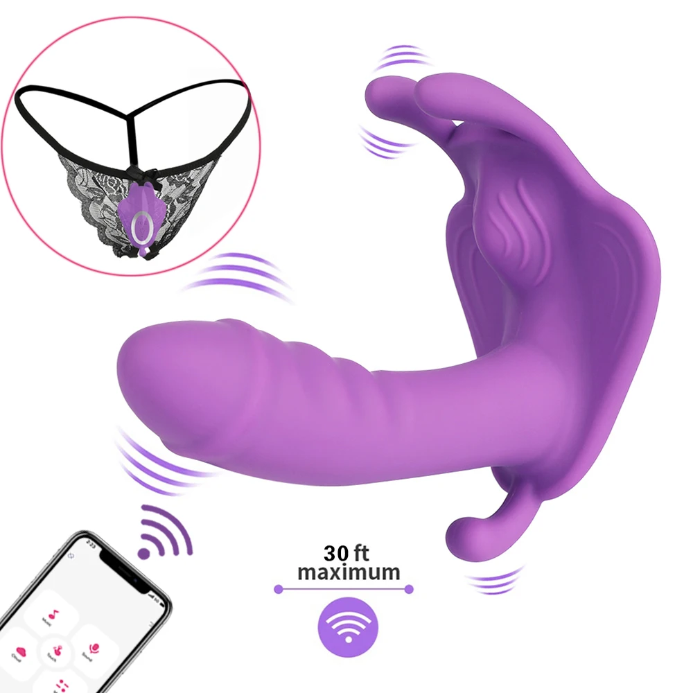Kantavad Dildo Vibraatorid Sugu Mänguasi Naistele APPI puldiga G-spot Kliitori Stimulaator Nähtamatu Liblikas Aluspüksid Vibraator