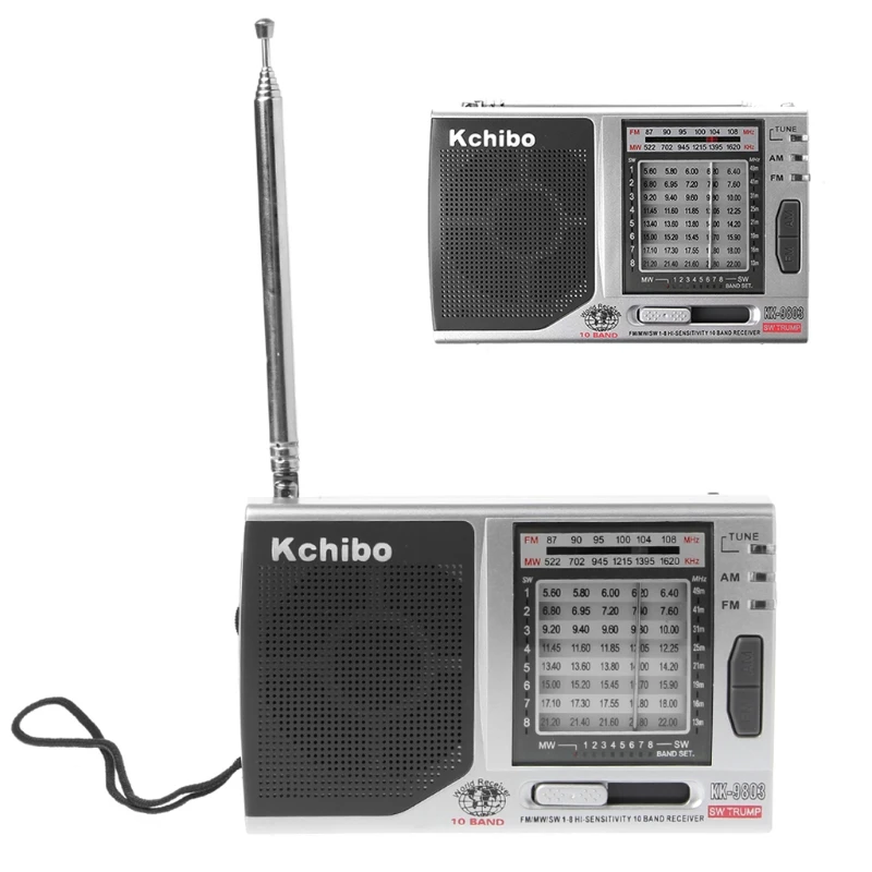 KK-9803 FM/MW/SW1-8 Täielikku 10 Esiliistu Hi-Tundlikkusega Raadio Vastuvõtja Tagaistme Jalg
