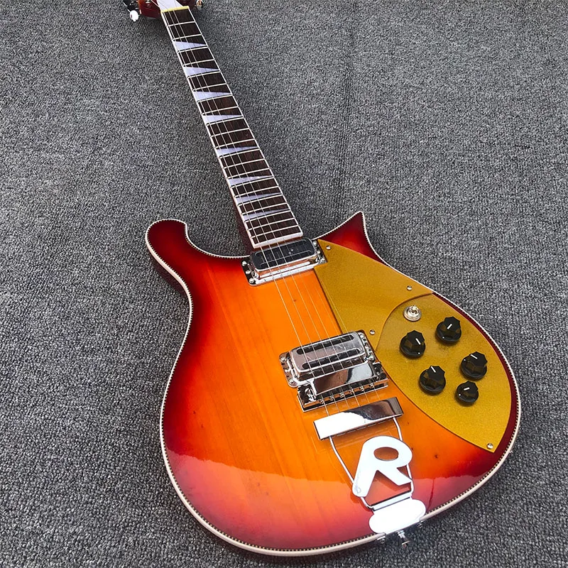 Kvaliteetne 12-string electric guitar, Rickon 660 kitarr, päikeseloojangu värvi, eriline kulla hind valvur, postikulu.