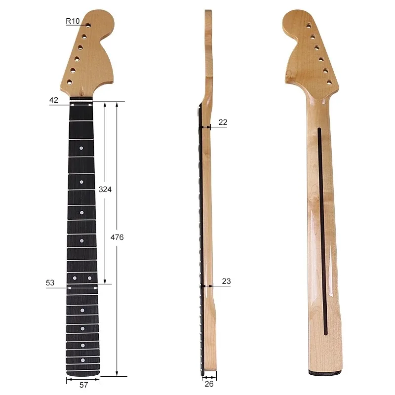 Kõrge Kvaliteediga Fender Stiilis, ST Elektri Kitarri Kaela Suur/Smali Pea 22Fret 25.5 Tolline Vaher Rosewood Fingerboard Inlayed Läige 5.7 cm