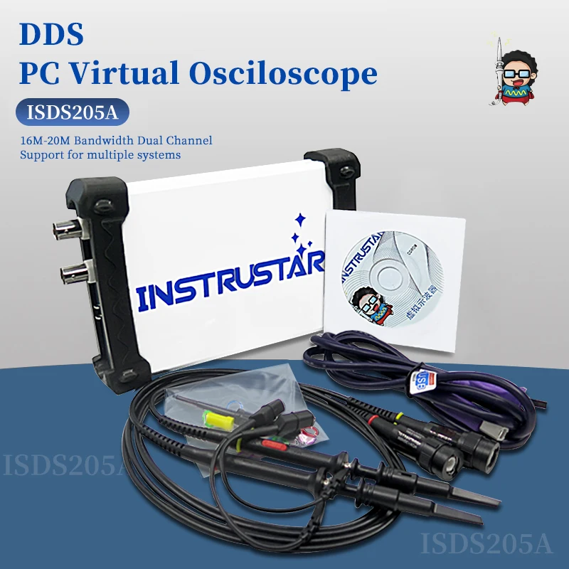 MDSO ISDS205A 3 IN 1 Multifunktsionaalne 20M Käega Virtuaalne Digitaalne Ostsilloskoop Bandwidth Spektri Analüsaator+Data Recorder+PC USB