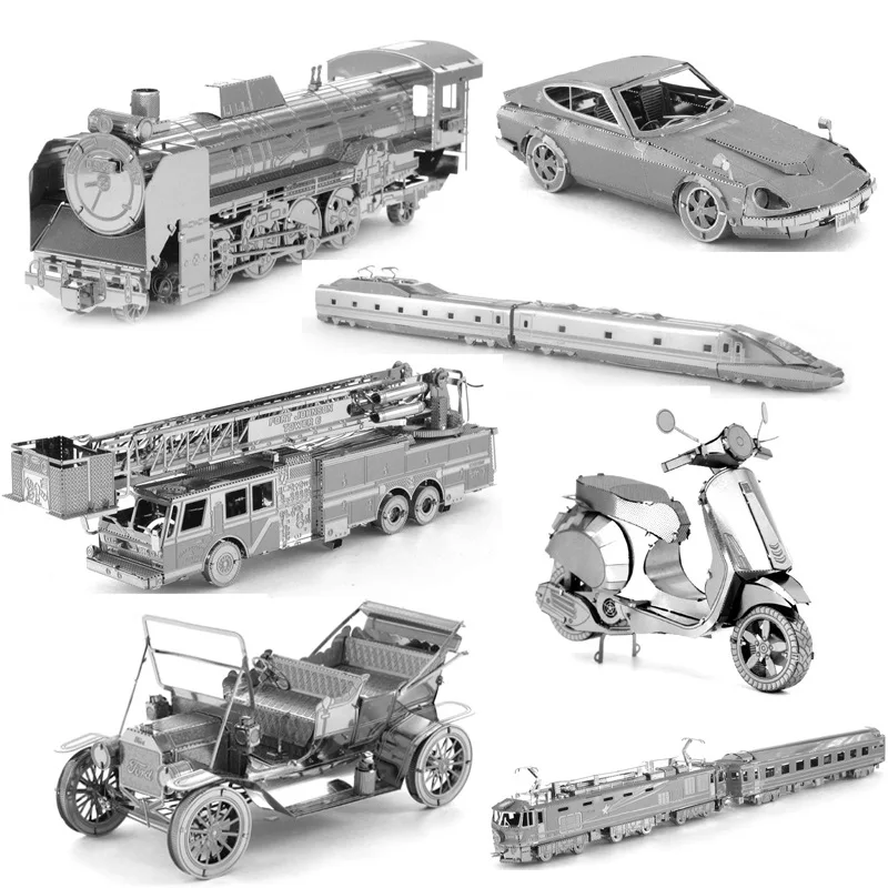 Mõistatusi 3d Metall 12+y Mosaiigi Vedu Veoauto Võidusõidu Mootorratas, Rong Puzzle Mudel Täiskasvanutele Vanema ja lapse Mänguasju