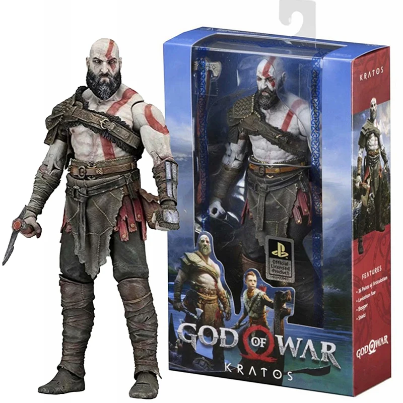 NECA God of War 3 PS4 Kratos Tegevus Joonis Klassikaline Mäng PVC Ghost of Sparta Figuriin Laekuva Mudel Mänguasjad Sünnipäeva Kingitus 18CM