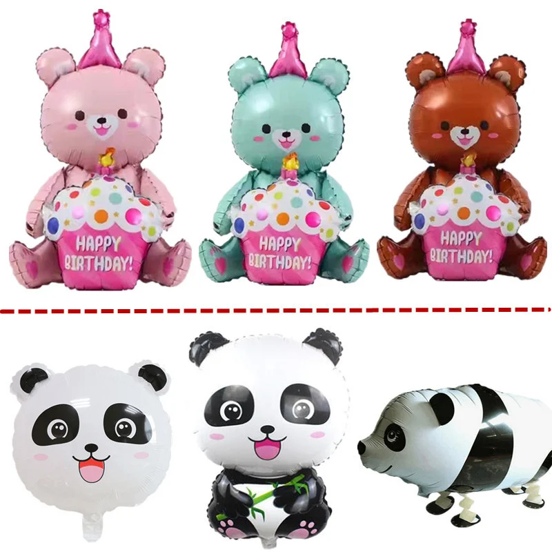 Odavad 1tk Baby Shower Mängu Mänguasja Õhupallid Armas Anime 4D Väike Karu Panda Foolium Õhupallid Laste Sünnipäeva Foto Teenetemärgi