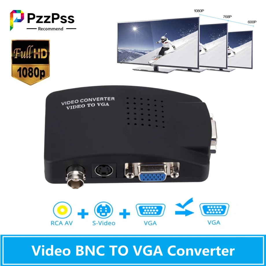 PzzPss VGA BNC SVIDEO VGA-Video Konverter VGA-Out Adapter BNC-VGA Konverter, Composite Digital Lüliti Karp KOOS SM KAABEL