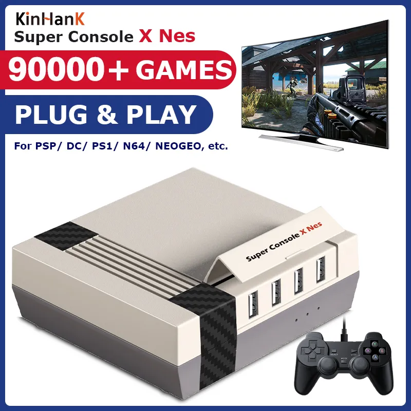 Retro Mini mängukonsooli Super Konsooli X NES Sisseehitatud 90000 Mängud Kaasaskantavate videomängude Mängija 50 Emulaator PSP/PS1/SNES/NES/N64