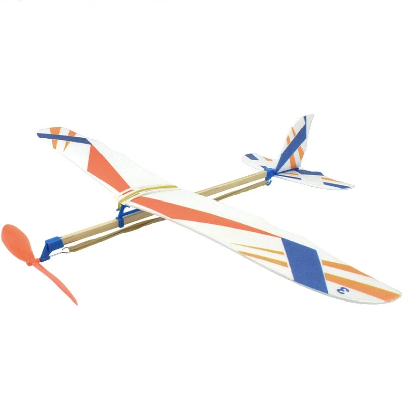 Rubber Band Powered Õhusõiduki Mudel Komplektid Lastele mõeldud Mänguasjad Vaht Plastikust Assamblee Lennukid Teadus