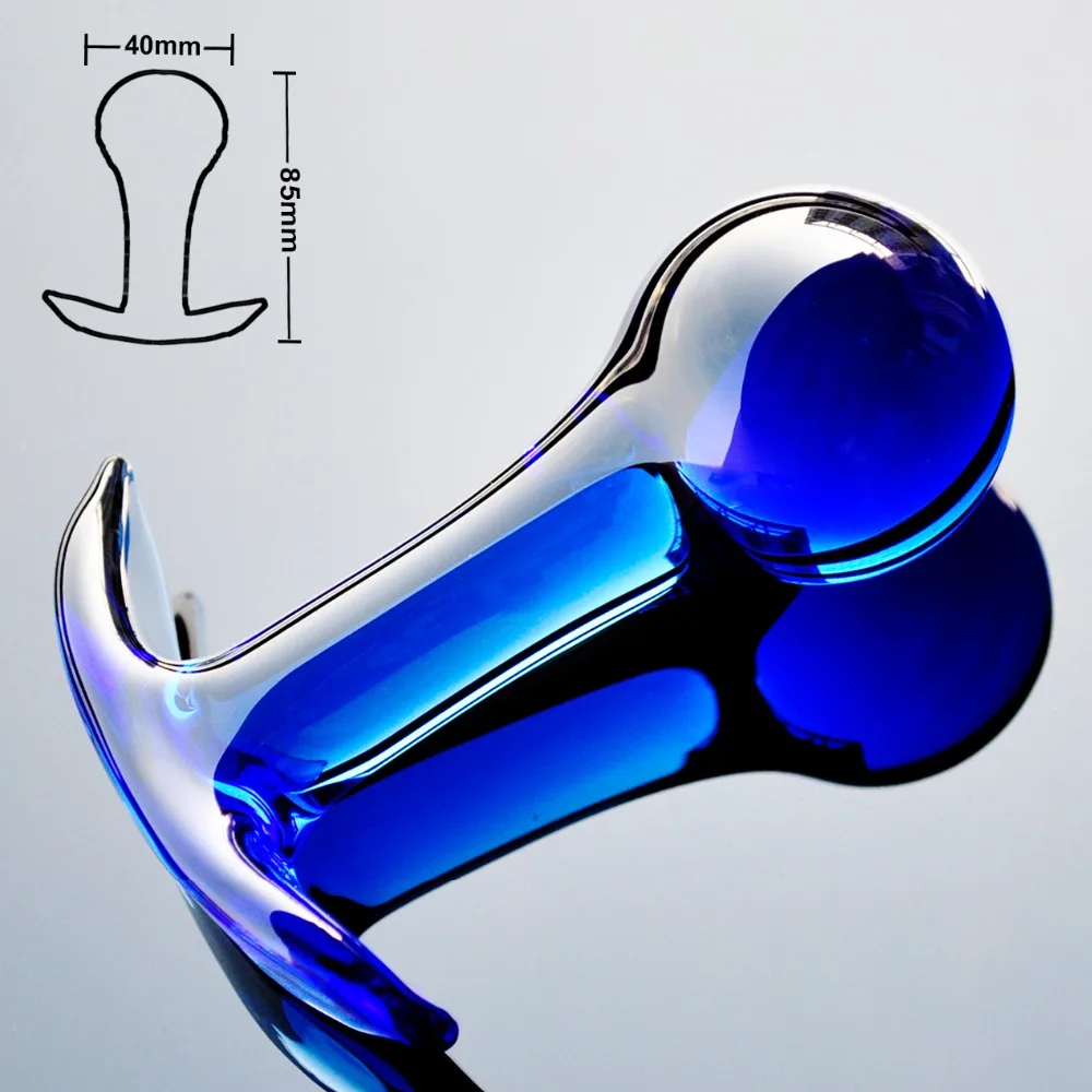 Sinine 40mm Pyrex Klaasist Täiskasvanud Sugu Mänguasjad Anal Dildo Plug Eesnäärme Massager Masturboida Sugu Mänguasi Täiskasvanud Gay Meeste ja Naiste