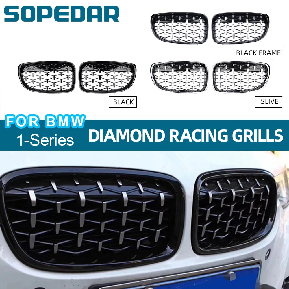 SOPEDAR Auto esistange Võrede Spordi Racing Grill Bmw 1-Seeria E81 E82 E87 E88 07-14 Auto Kapuuts Neer Grillid Kaitseraua Iluvõre