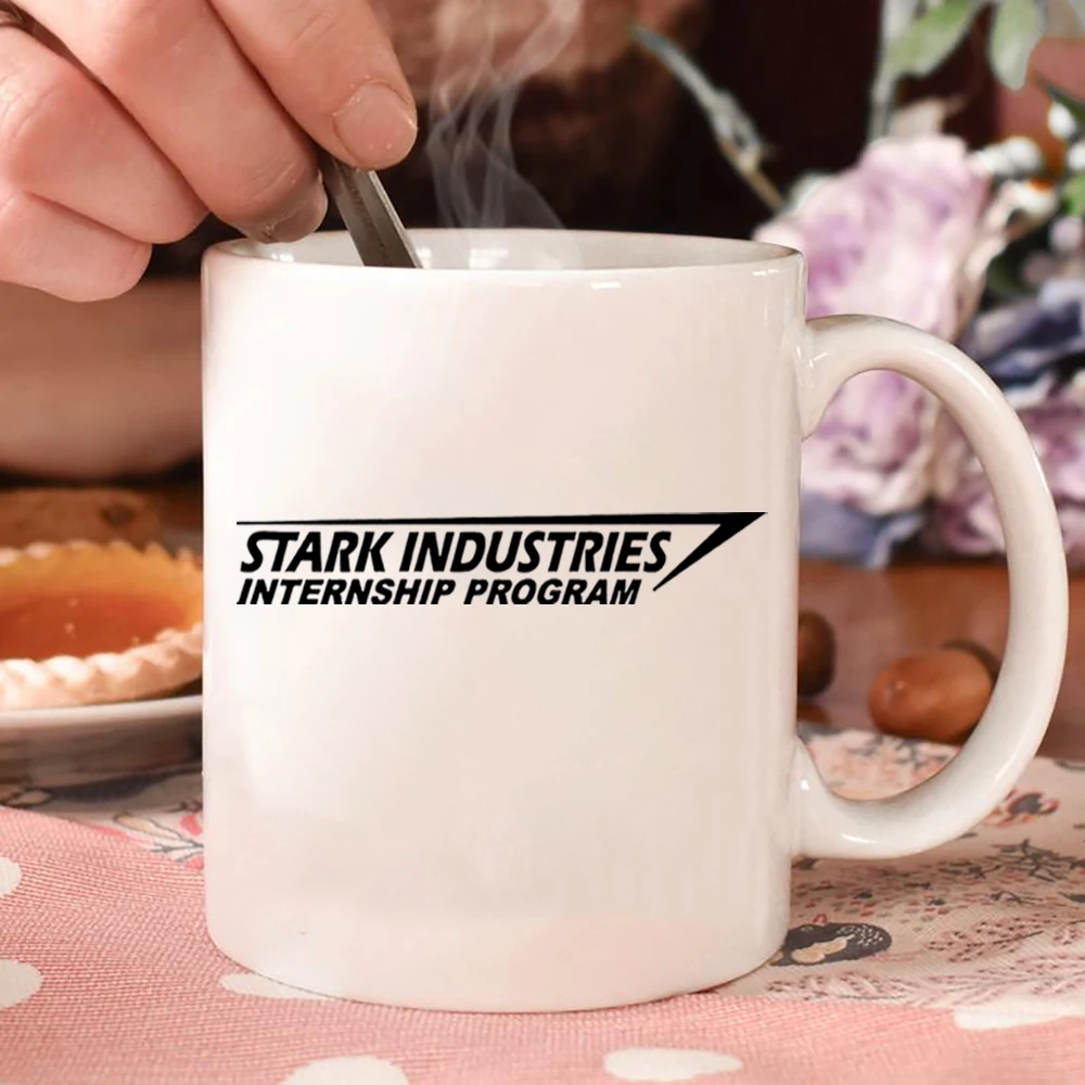 Stark Industries Internatuuri Programm Kruus Tony Superhero Film Graafiline Coffe Kruus Stark Industries Coffe Cup Superkangelane Kruusid