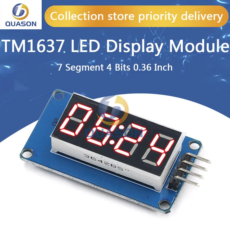 TM1637 4 Bitti Digitaalne LED Ekraan Moodul arduino 7 Segment 0.36 Tolline Kell PUNASE Anoodi Toru Neli Serial Juht Pardal Pack