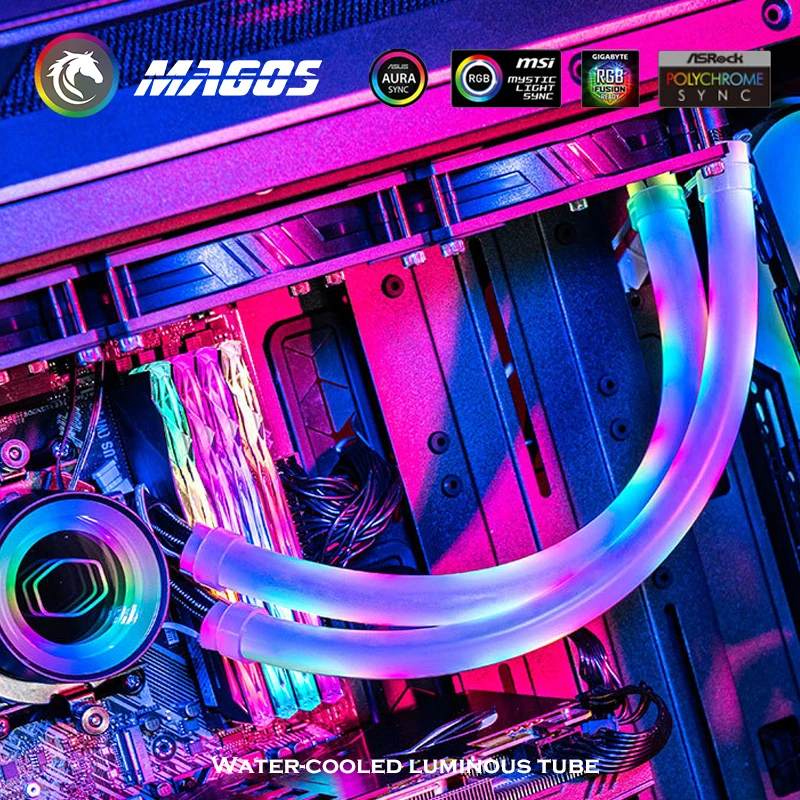 Tootekood: Cooler Master vesijahutus Valgust kiirgav Toru Neoon 240 360 CPU GPU AIO Külmik Süsteemi 5V ARGB AURA SYNC A1-12MM/10MM 330mm