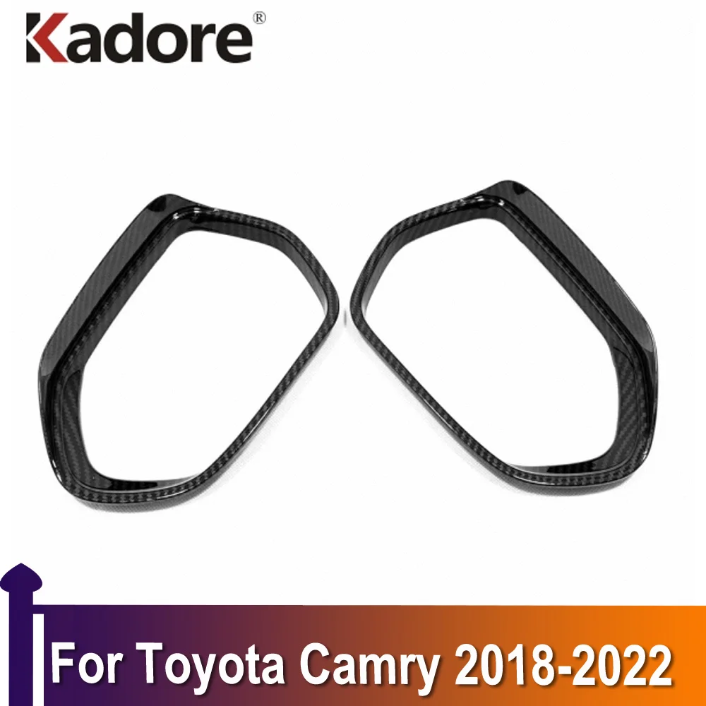 Toyota Camry 2018-2021 2022 ABS Plastikust Pool Ukse Peegel Kaane Taga Vaadata Sisekujundus Rain Guard Visiir Varju Bezel Frame Tarvikud