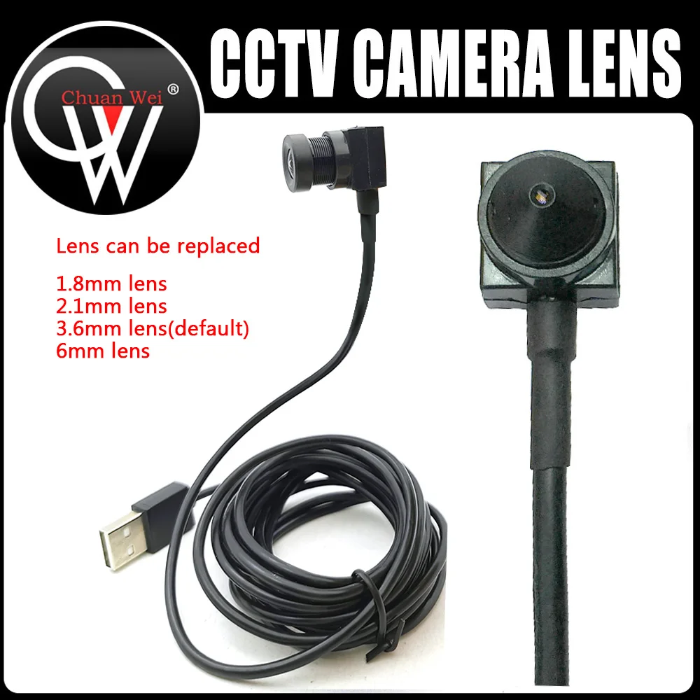 USB-Kaamera Moodul 720P 1080P 5MP Hd-kvaliteediga MJPEG 30 fps High Speed, Mini CCTV Linux UVC Null moonutamine Webcam Mini Valve kaamera