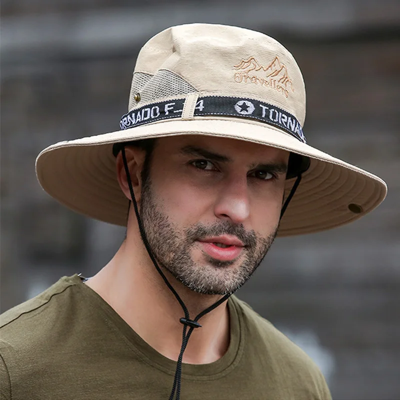 Uus Meeste Anti-UV Päikese Mütsid Fashion Suur Nokk Suvel Silma Õhuke Kopp Müts Mees Väljas Mägironimine Püük Kork Mees Kalamees Mütsid