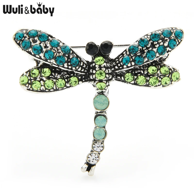 Wuli&baby Rhinestone Dragonfly Prossid Naiste Armas Väike 3-värvi Putukate Office Vabaaja Sõle Sõrmed Kingitused